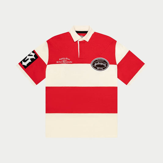 Classic Field Rugby Shirt (RED WHITE)