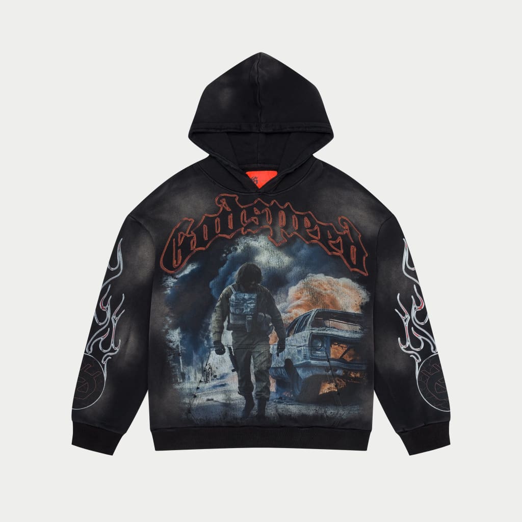 Khaos Hoodie V2 (Black Wash)