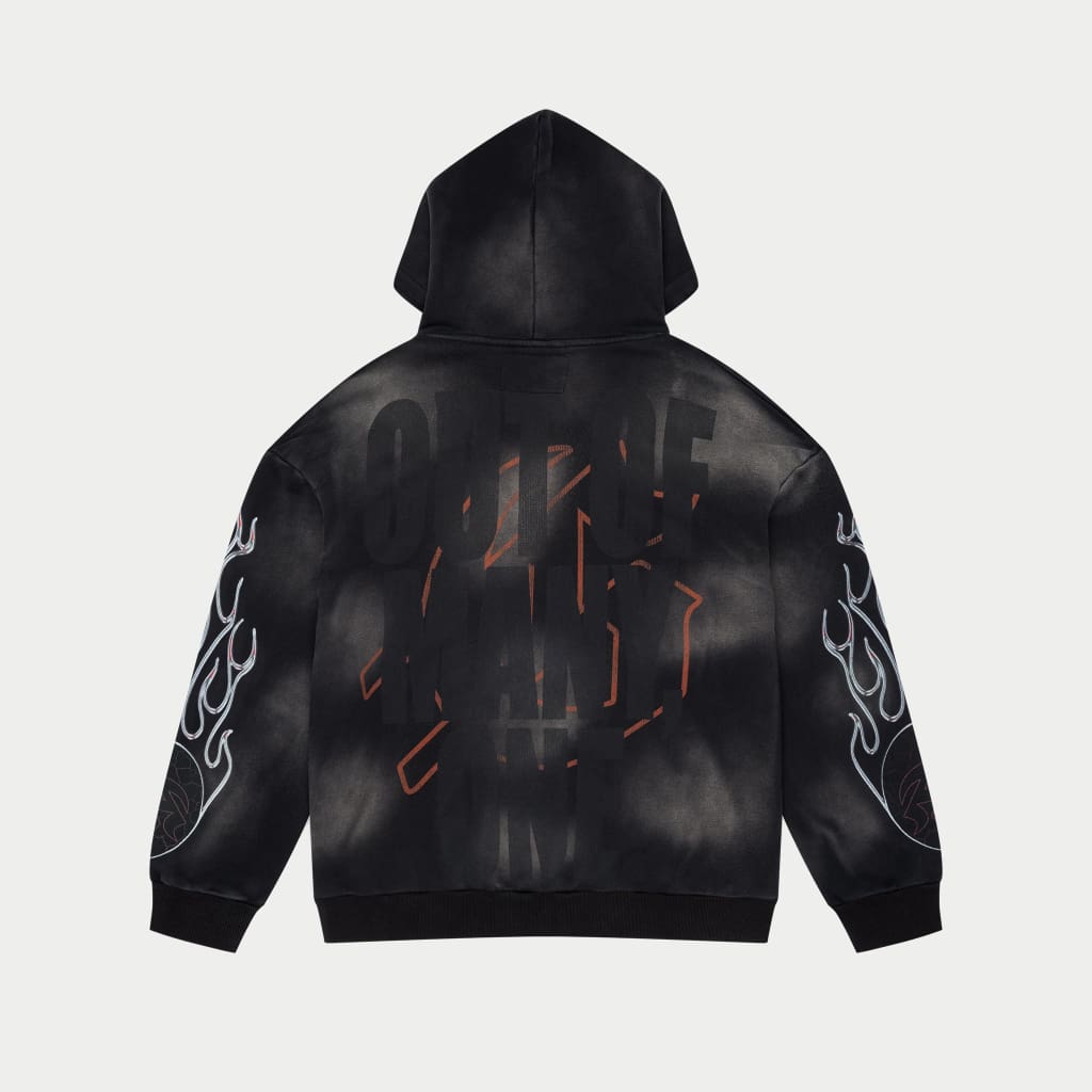 Khaos Hoodie V2 (Black Wash)