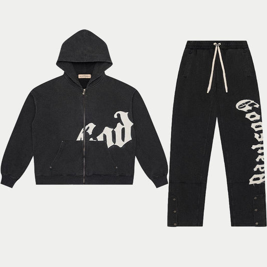 OG Exp Logo Sweatsuit (Black wash)