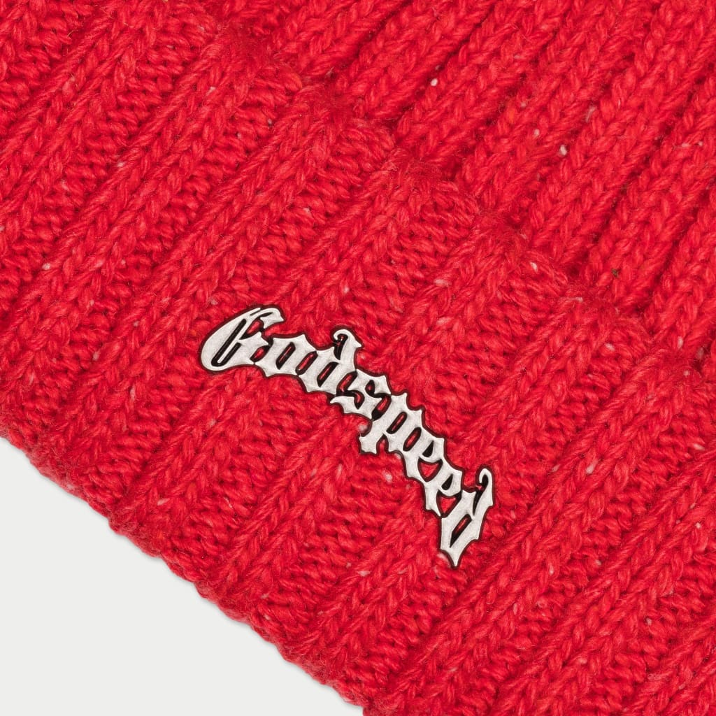 Og Logo Emblem Beanie (Red Speckle)