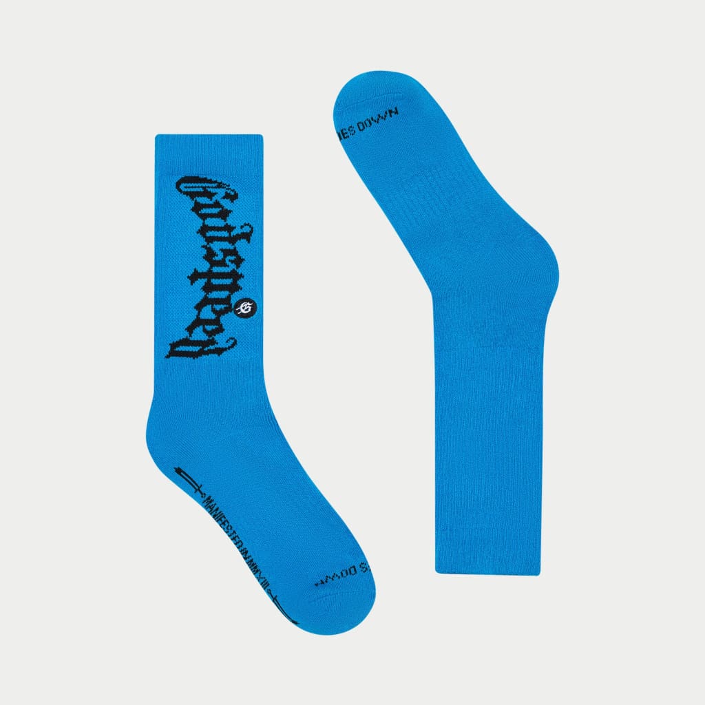 OG Logo Sock (Neon Blue)