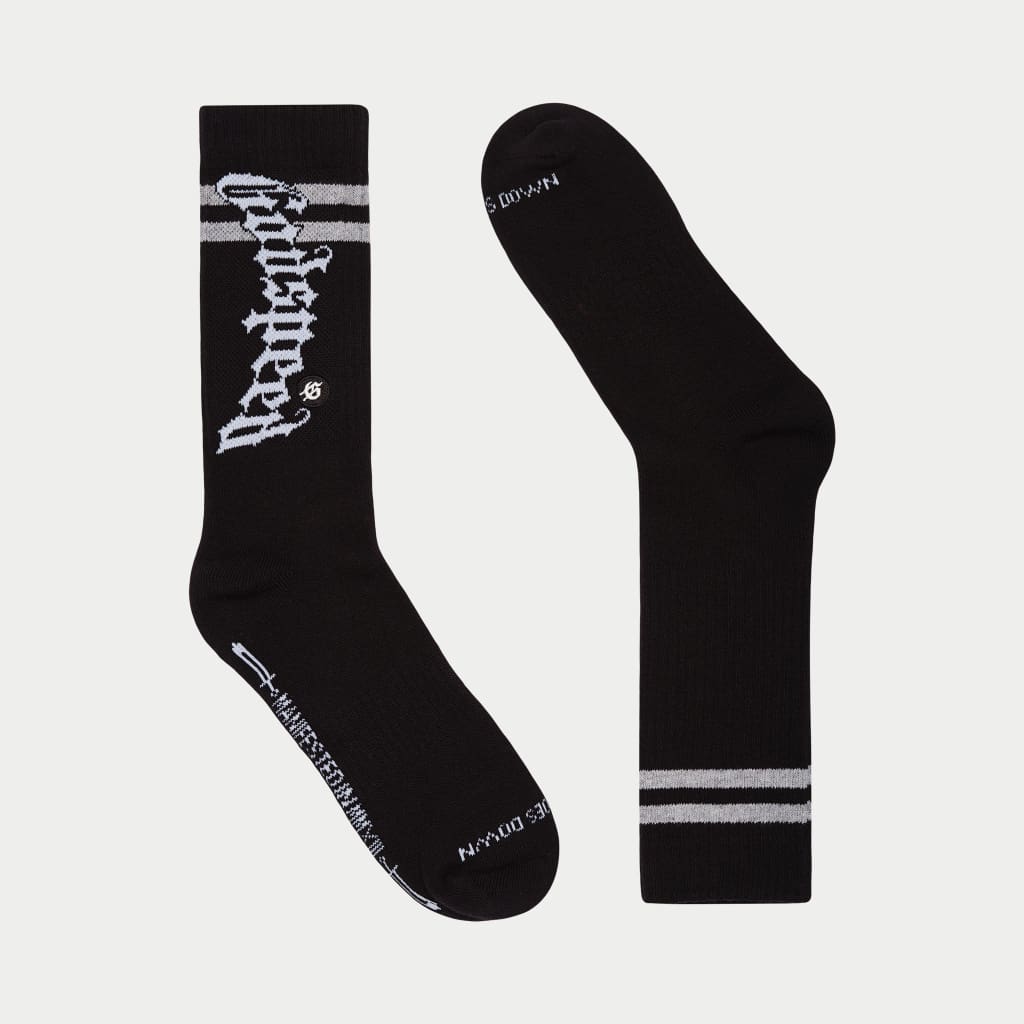 OG LOGO STRIPE SOCK - BLACK WHITE - SOCKS