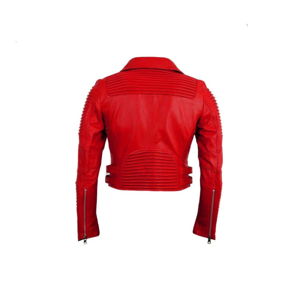 Women Moto Jacket ( Marinara Red )