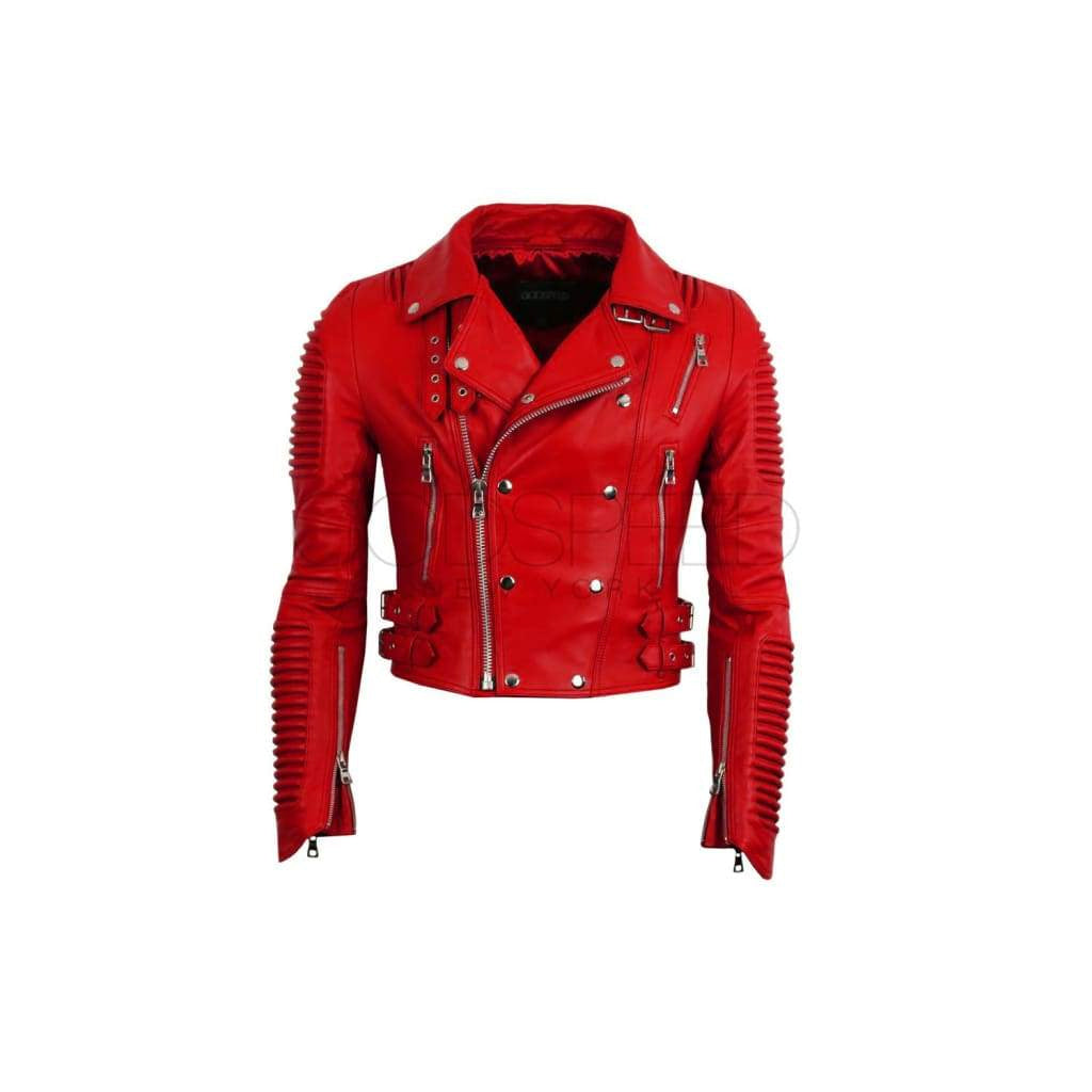 Women Moto Jacket ( Marinara Red )