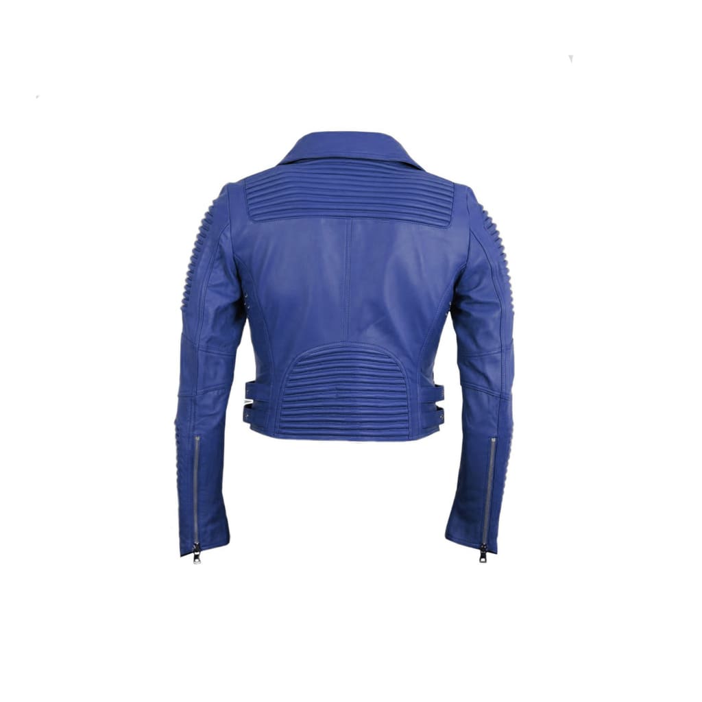 Women Moto Jacket ( Royal Blue)